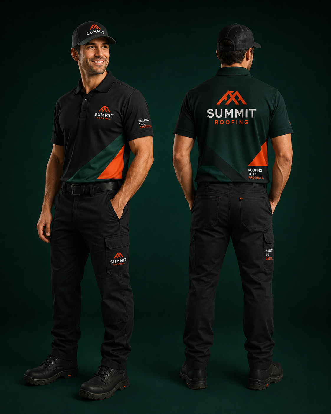 Example branded uniform mockup.
